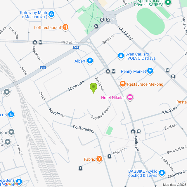 Obrázek mapy, kde se nachází škola